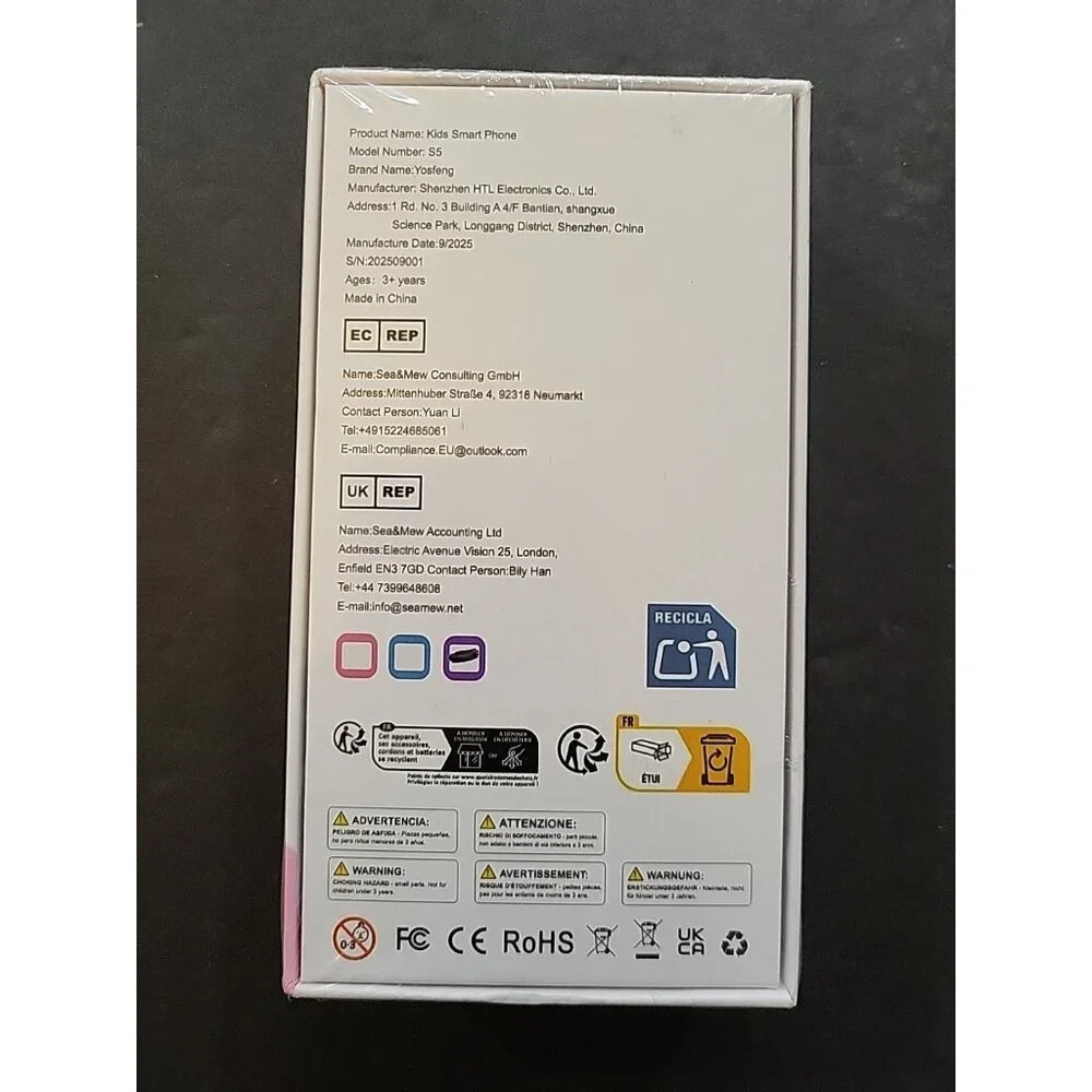 Kids Smart Phone for Girls Gifts Toddler Christmas Child-Size 32GB NEW NIB